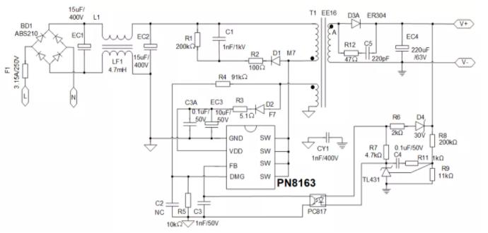 48Vpoe电源方案典型应用图