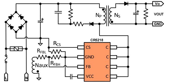 5v1a适配器方案三绕组自供电应用
